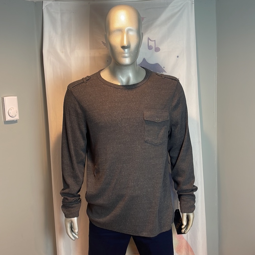 Helix Cotton Blend Gray Long sleeve tee size XXL